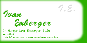 ivan emberger business card
